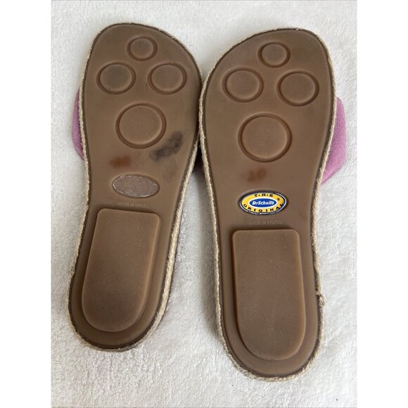 Dr. Scholls Pink Suede Slip-On Sandals With Adjustable Strap Size 9 - Picture 6 of 6